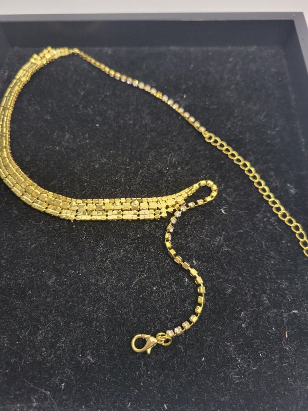Miniature Rhinestone String Necklace - Picture 3 of 3